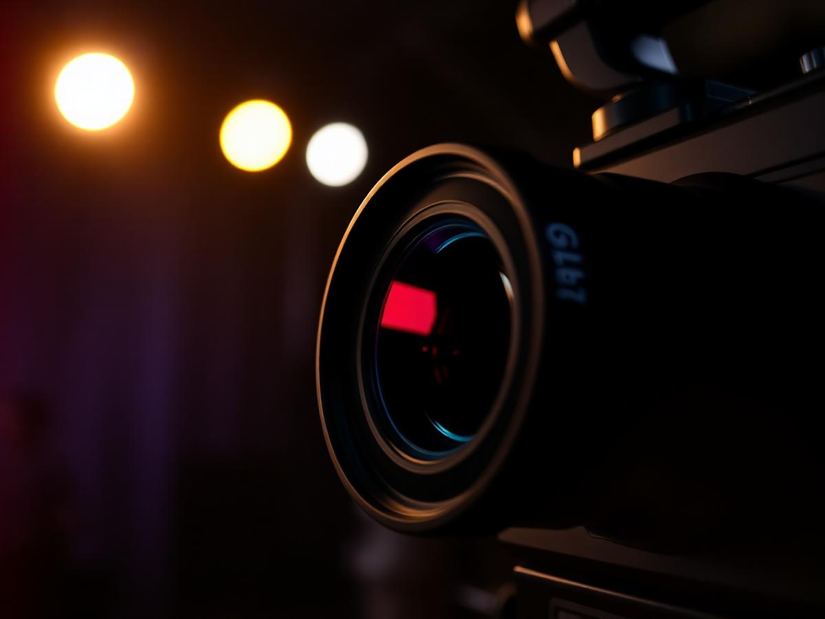 Cinema camera on set